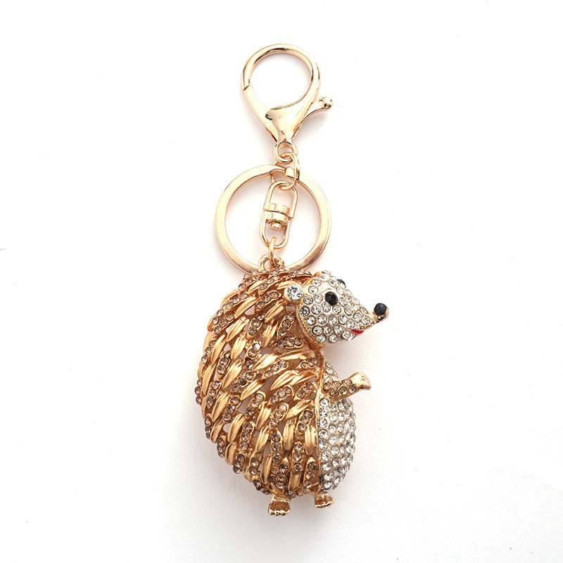 Wholesale Cartoon Hedgehog Rhinestone Keychain Alloy Decorative Accessory
