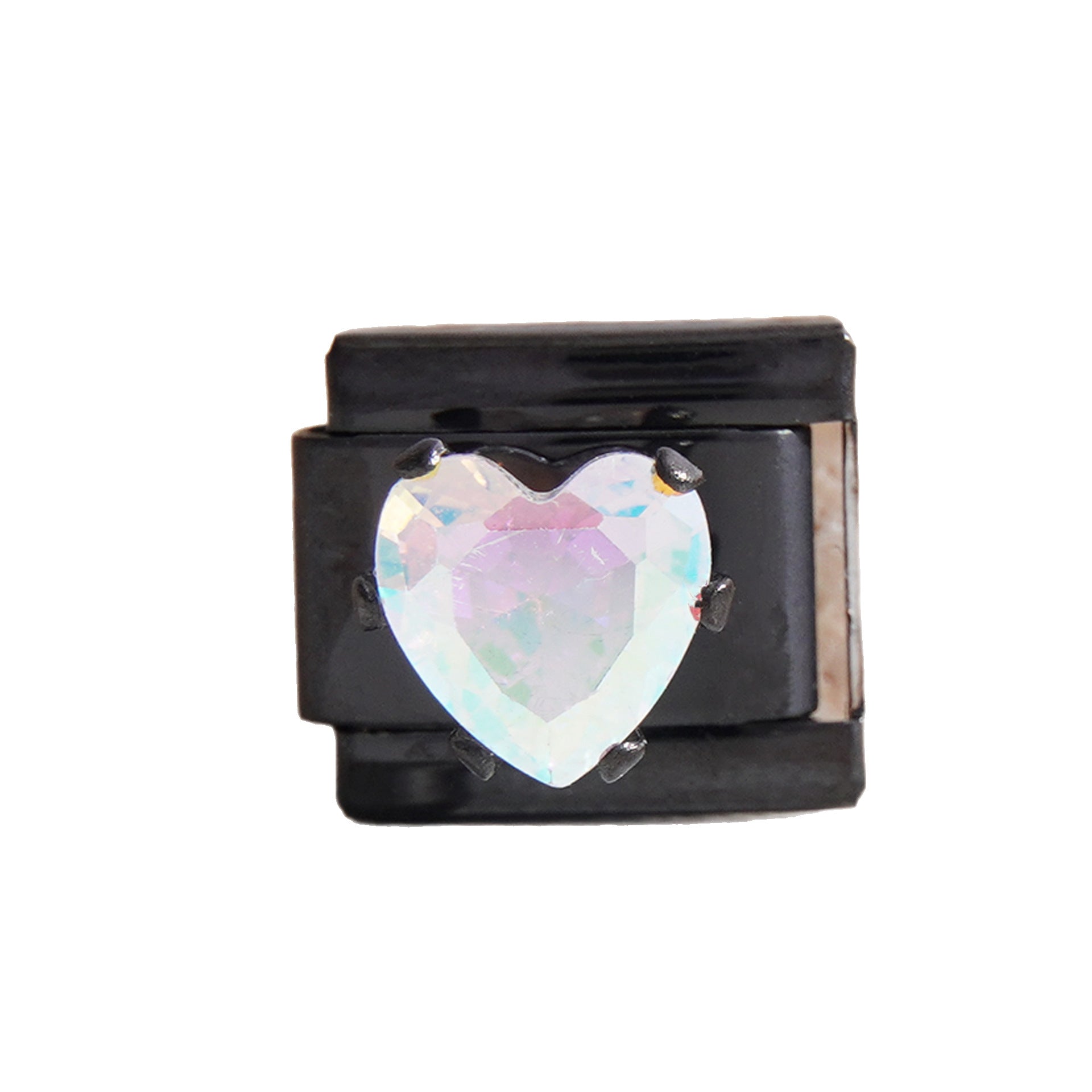 Wholesale Italian Charm Bracelet 9mm DIY Splicing Black Heart Star Stainless Steel Composable Bracelet