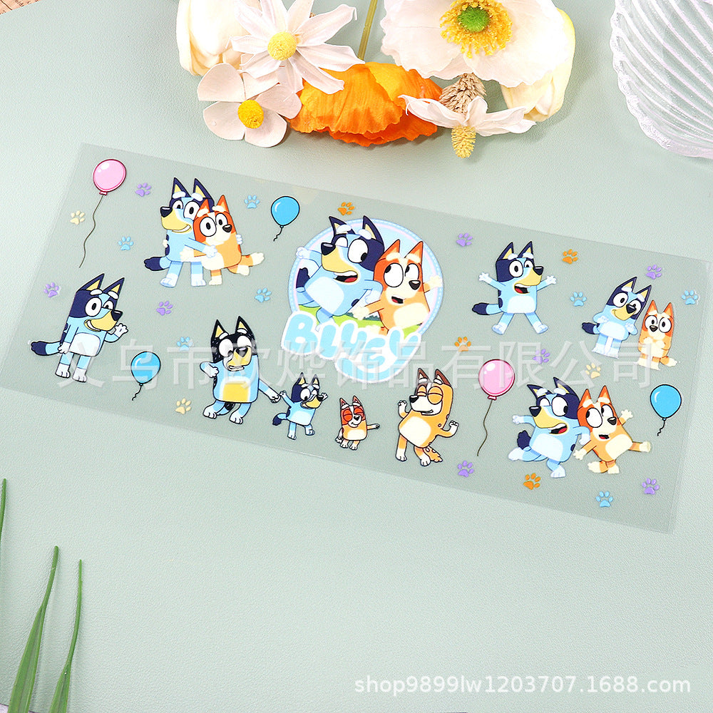 Wholesale 16oz cartoon transfer stickers,  crystal stickers,  tear-off crystal labels,  glass stickers