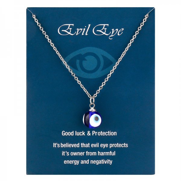 Wholesale Turkish Devil's Eye pendant card necklace