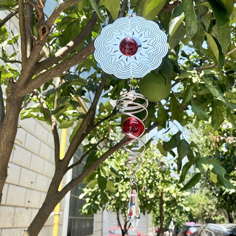 Wholesale Stainless Steel Flower Rotating Wind Chime