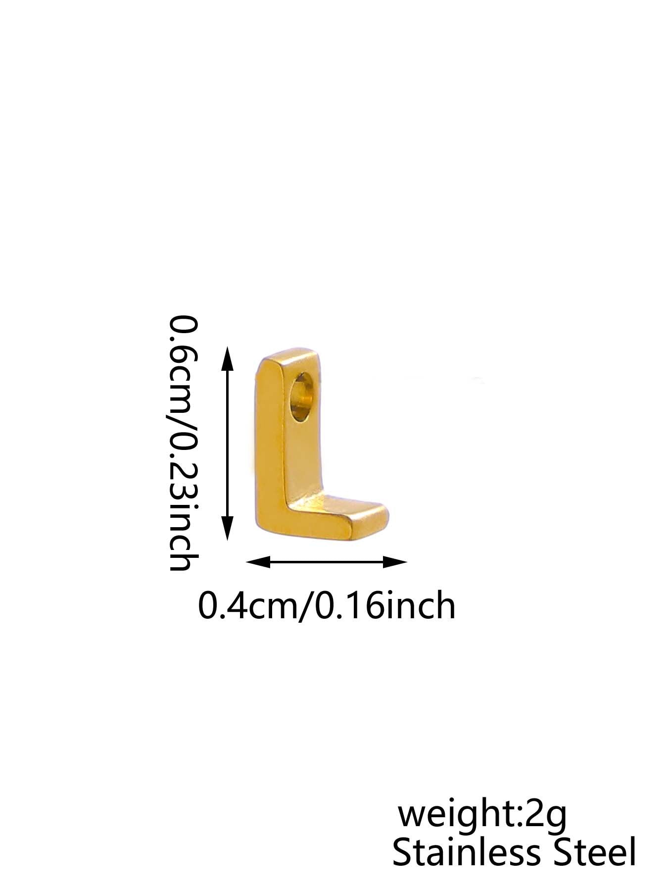 Wholesale 26 English letters stainless steel mirror polished pendant