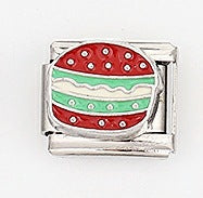 Wholesale Italian Style Modular Hamburger Charm Bracelet Stainless Steel Electroplated Unisex Gift