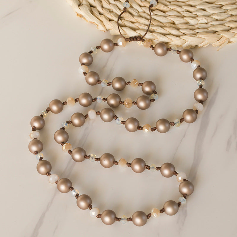 Wholesale Beads Long Necklace Sweater Chain ACC-NE-Yuchen002