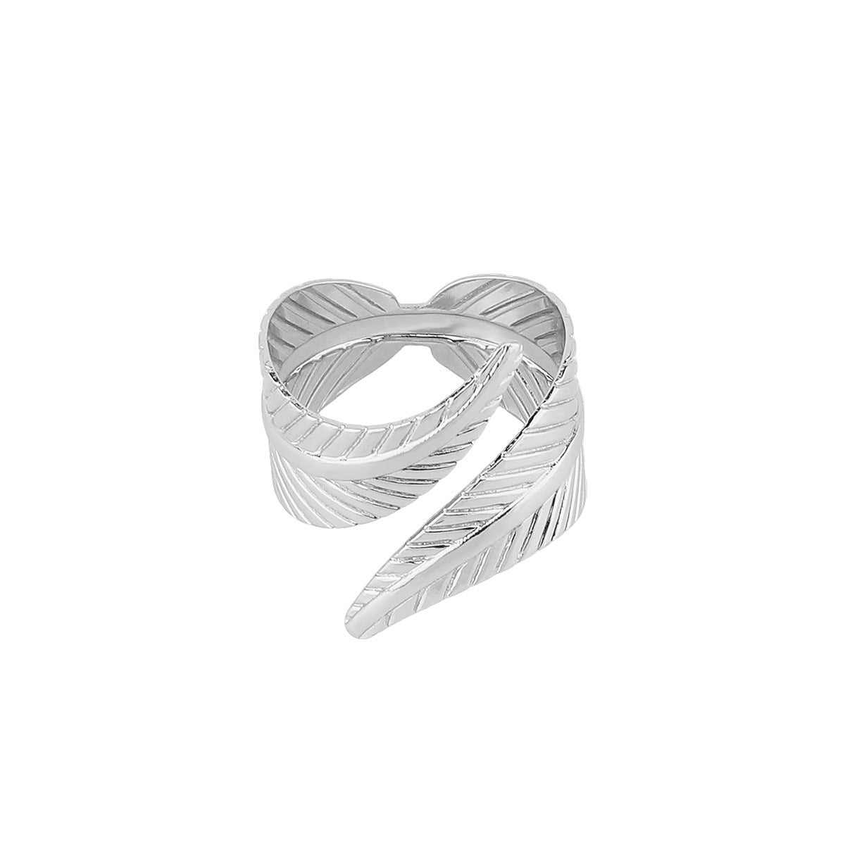 Wholesale Geometric Leaf Cross Opening Bracelet Ring Retro Matchinging Bracelet