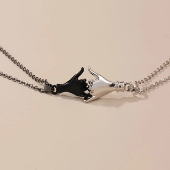 Wholesale Valentine's Day Finger Hook Couple Necklace