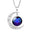 Wholesale Twelve Constellation moon necklace Time Gem crescent moon pendant with chain