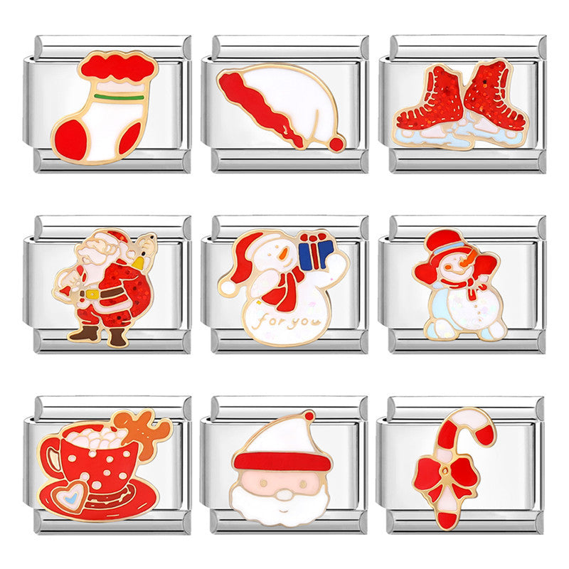 Wholesale Italian Module Creative Stylish Free DIY Cartoon Fashion Christmas Bracelet