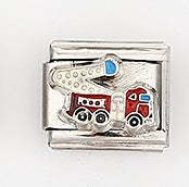 Wholesale 5pcs Italian Charm Bracelet 9mm DIY Splicing Car and Ship Series Stainless Steel Composable Bracelet