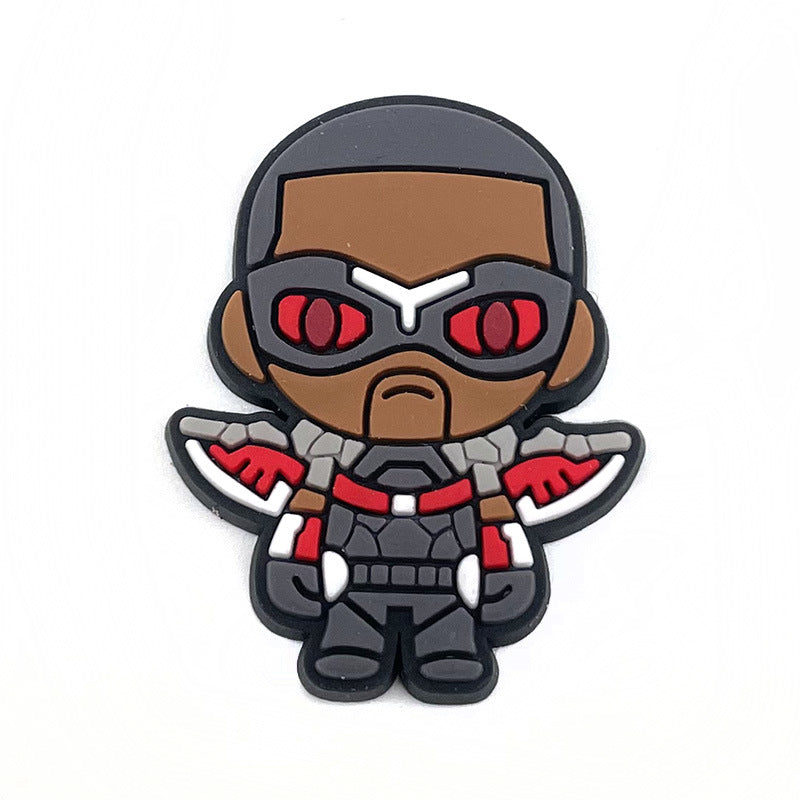Wholesale 10pcs Soft rubber superhero cartoon Charms
