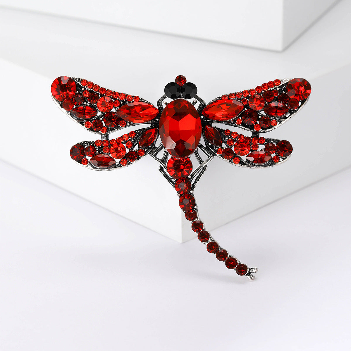 Wholesale Trendy Women S Dragonfly Brooch Pin Alloy Rhinestone Corsage Party Jewelry Accessory