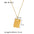 Wholesale titanium steel gold plated 18k book album love pendant zircon necklace