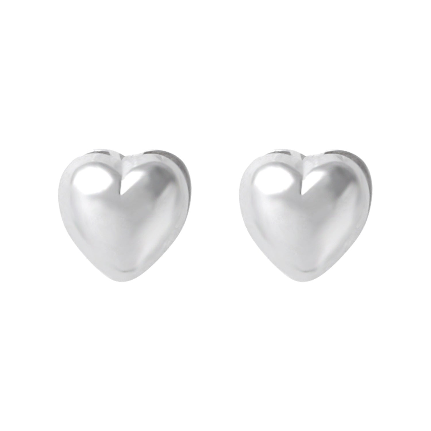 Wholesale Heart-Shaped Earrings with Silver Needle for Women,  2025 New Trendy Korean Style,  Internet Celebrity Personality Design Stud Earrings
