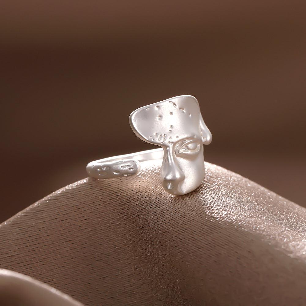 Wholesale Mask Alloy Ring Opening All-match Personality Mask Ring