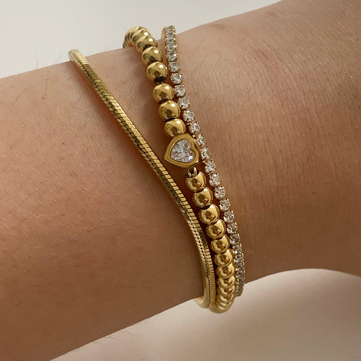 Wholesale  stacked beads love bracelet