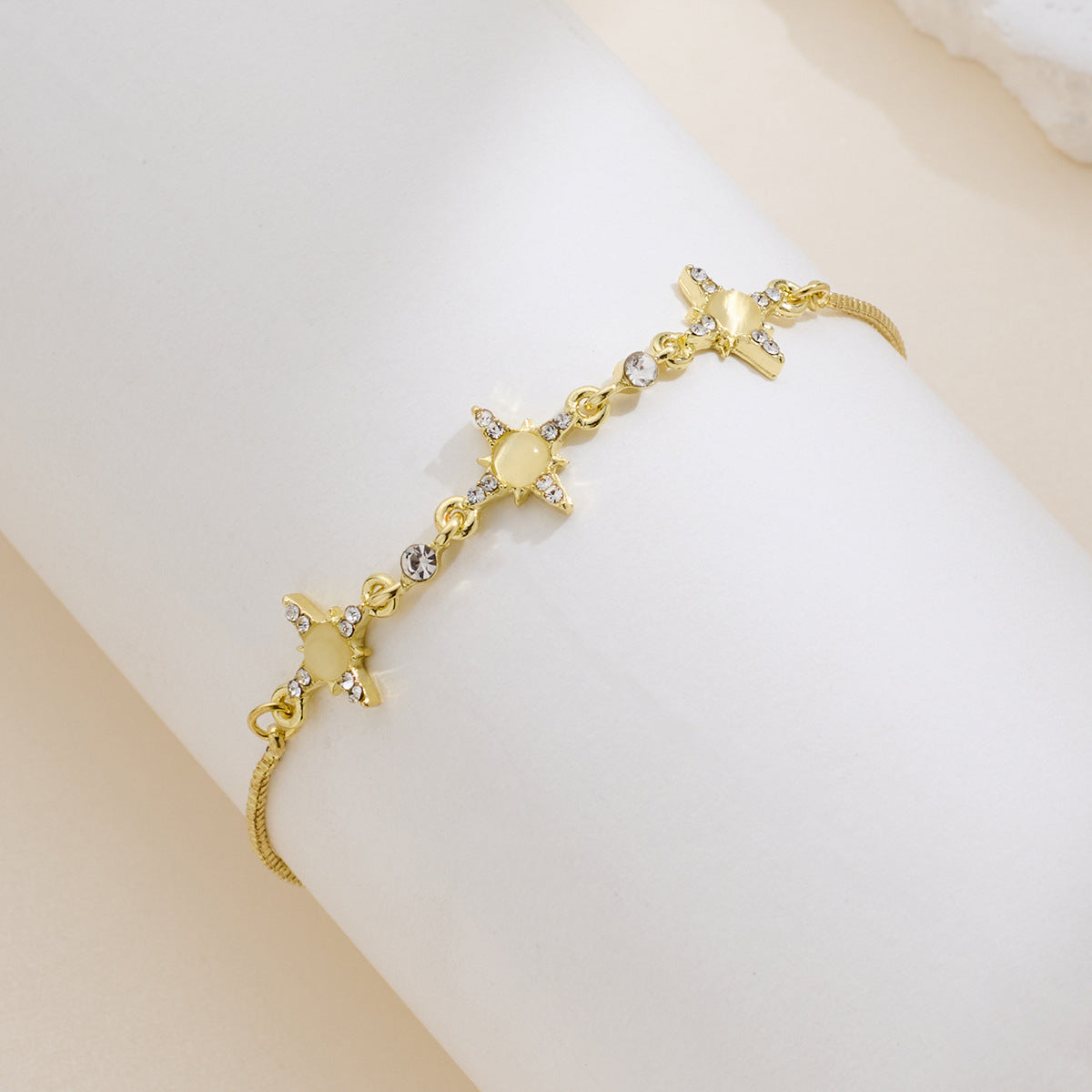 Bracciale regolabile con stella a otto punte Cat's Eye all'ingrosso