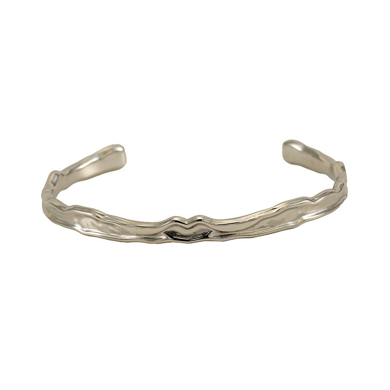 Wholesale Irregular Convex and Concave Texture Bracelet Stainless Steel 18K Gold Bracelet ACC-BT-ZhongYao002