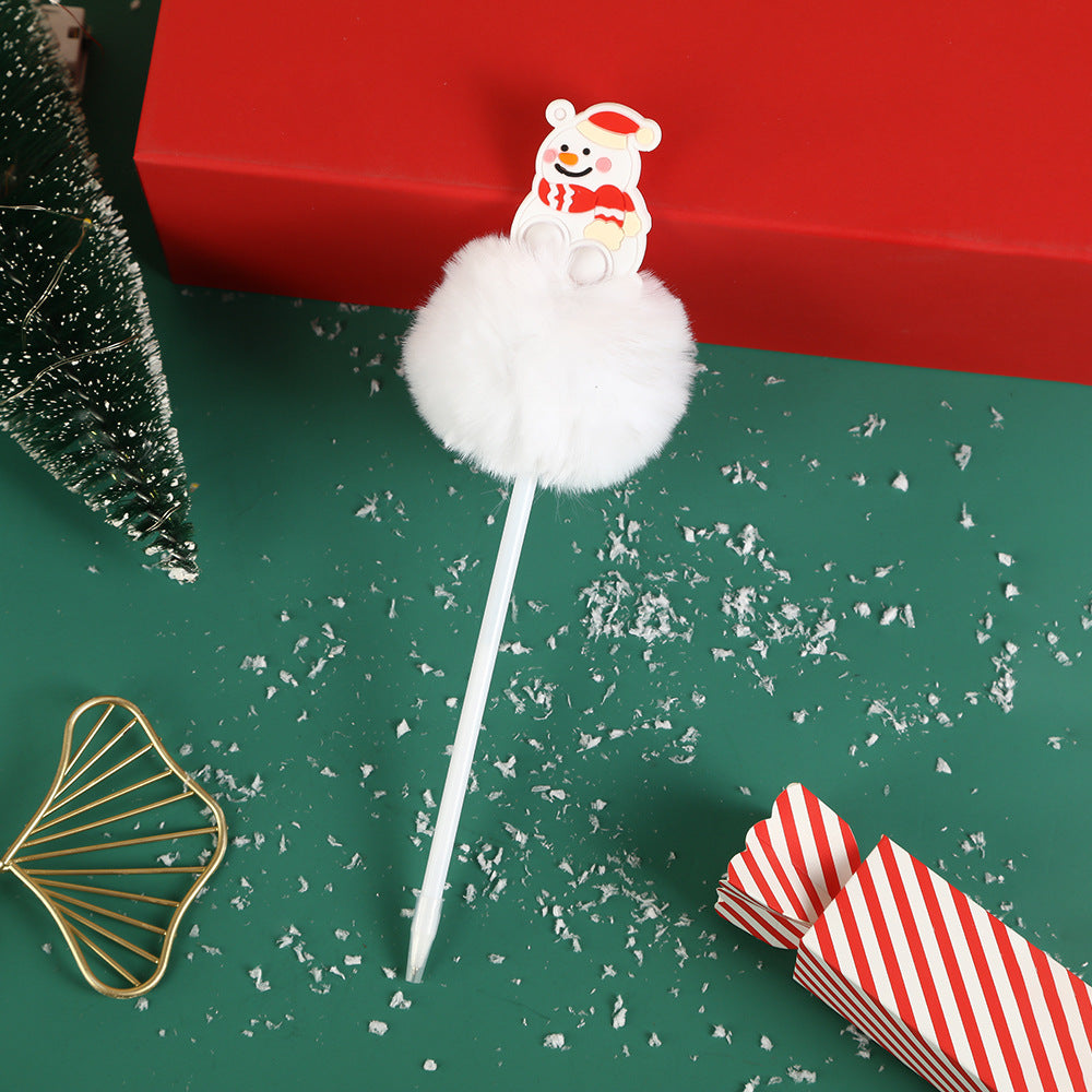 Wholesale cartoon Christmas souvenir brush ballpoint pen