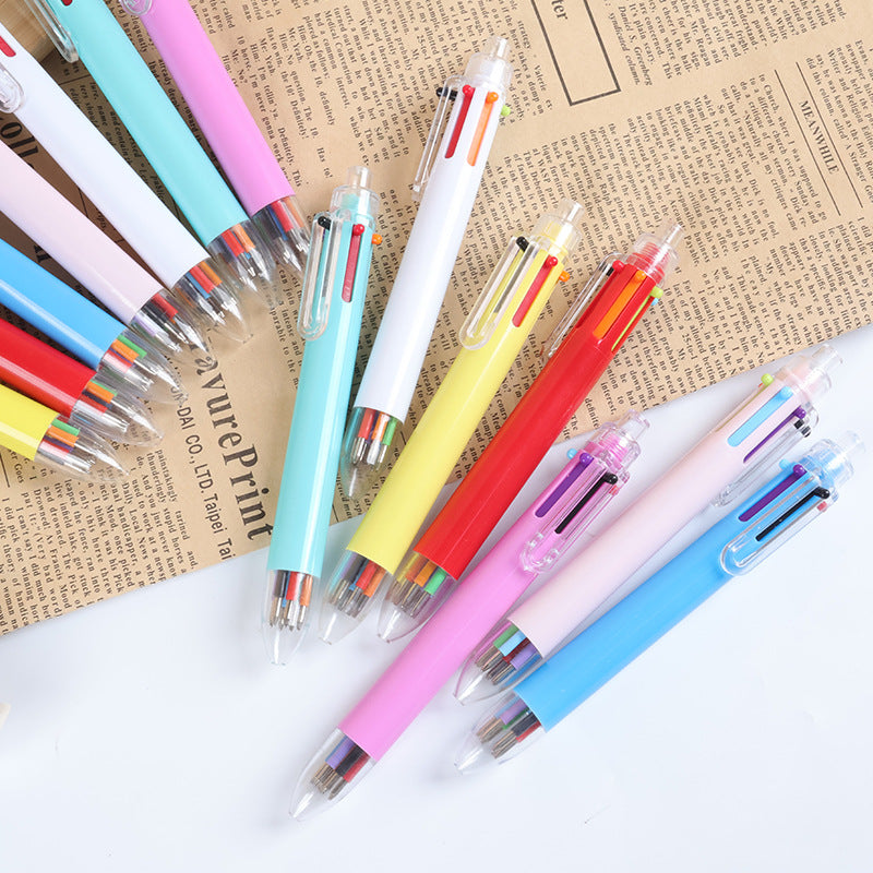 Wholesale Creative Macaron 6 Color Ballpoint Pen