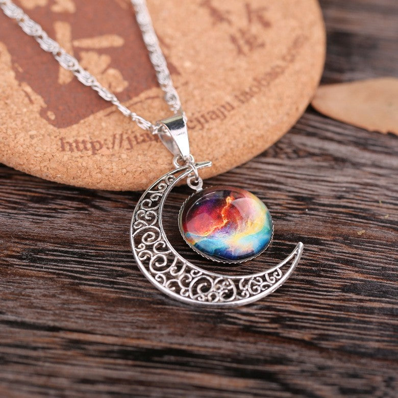 Wholesale Starry Sky Moon Time Gem Alloy Necklaces ACC-NE-SuRen001