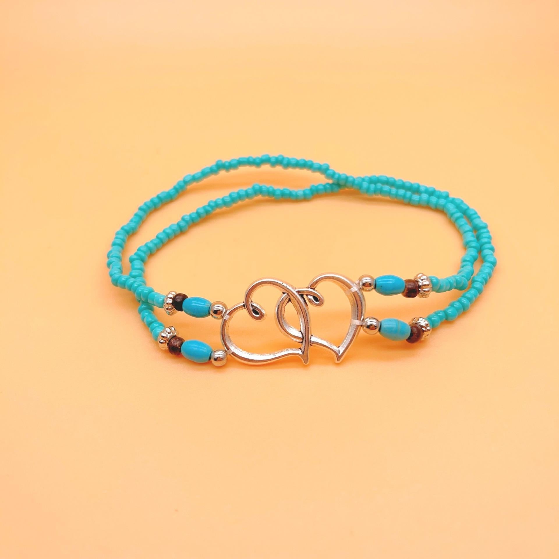 Wholesale Beach Style Footwear Stacked Love Rice Bead Anklets ACC-AS-Gaot001