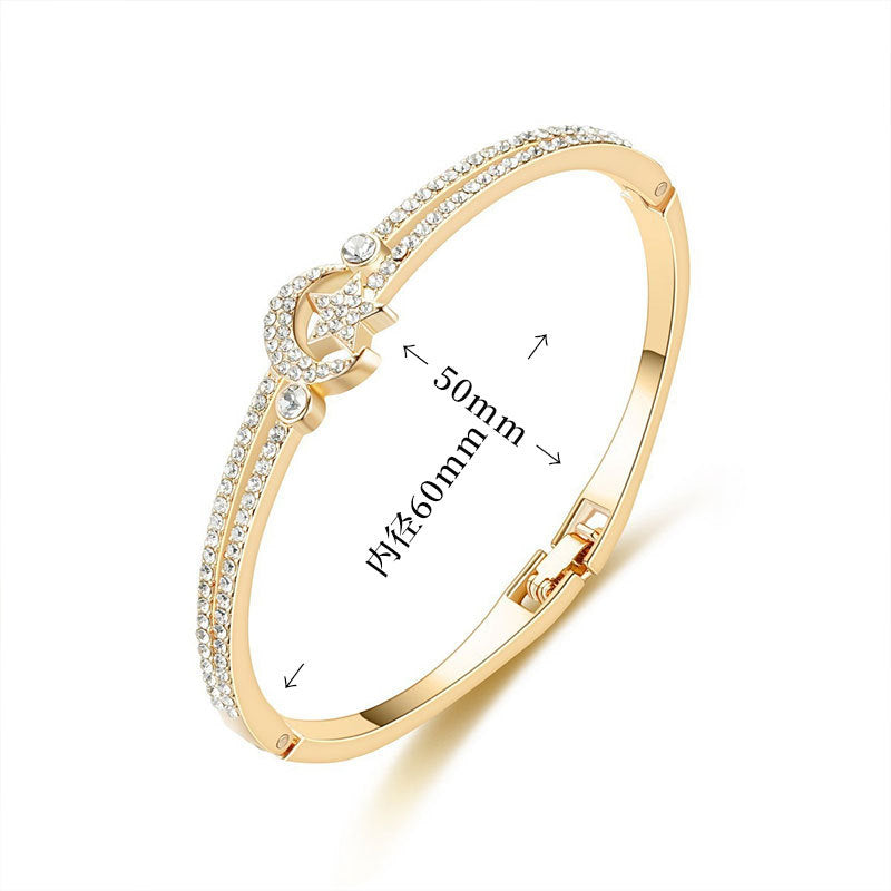 Wholesale Gold-Tone 8 Hearts 8 Arrows CZ Bracelet Stylish Jewelry Accessory for Women Gift