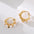 Wholesale Light Luxury Copper Plated Real Gold Silver Needle Earrings