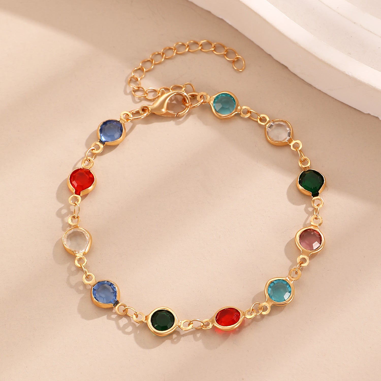 Wholesale  Color Love Bracelet Necklace Personalized Alloy Heart-shaped Dopamine Bracelet