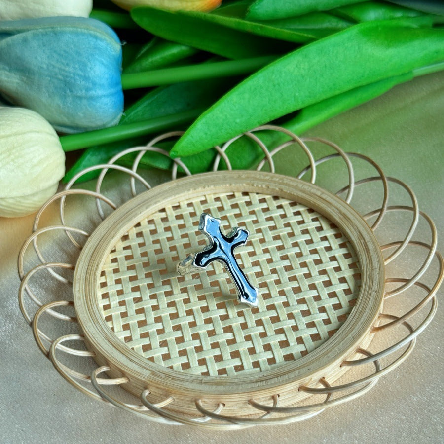 Wholesale Retro Exaggerated Ring Personality Fashion Opening Adjustable Owl Cross Combination 4-piece Set