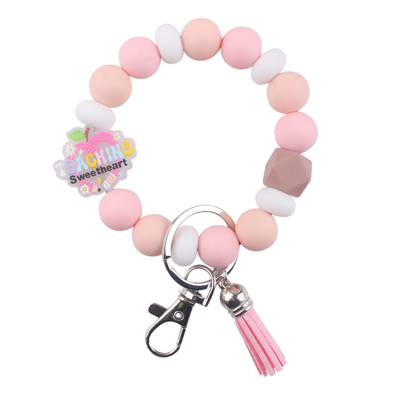 Wholesale  Cartoon Teacher's Day Silicone Accessories Pendant Creative Keychain