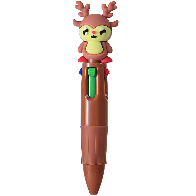 Wholesale Cute cartoon Christmas four-color ballpoint pen