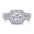 Wholesale  925 sterling silver personalized creative square diamond zircon ring