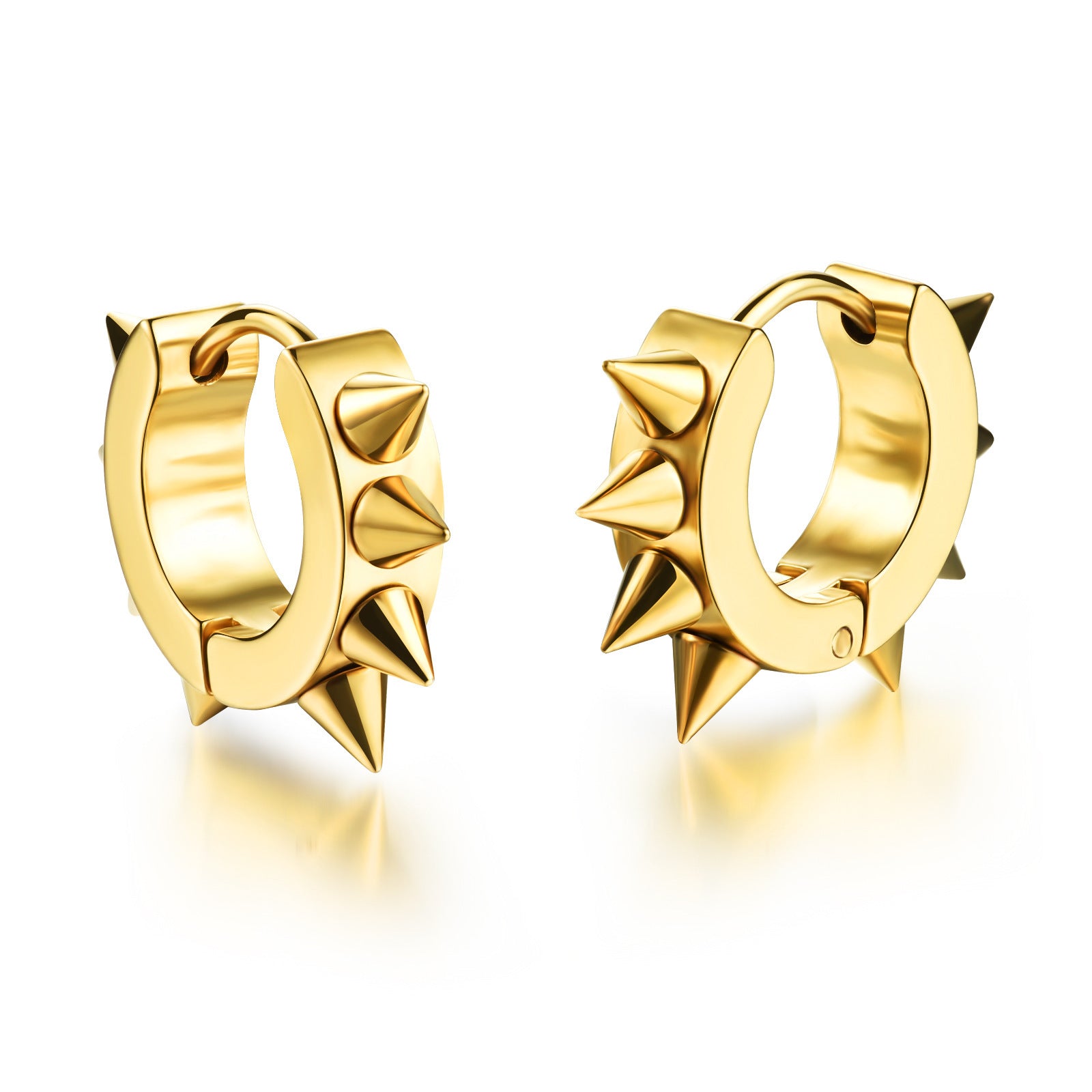 Wholesale  Punk Pointed Stud Earrings  Hip-Hop Fashionable All-Match Stainless Steel Stud Earrings