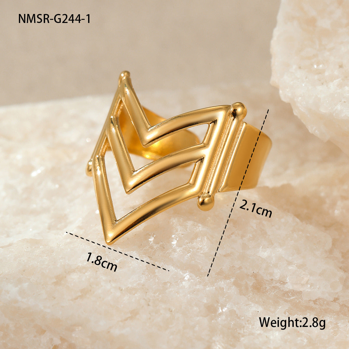 Wholesale  stainless steel ring 18k gold simple ring jewelry