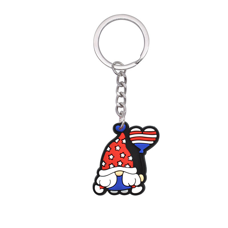 Wholesale 10pcs US Independence Day Keychain