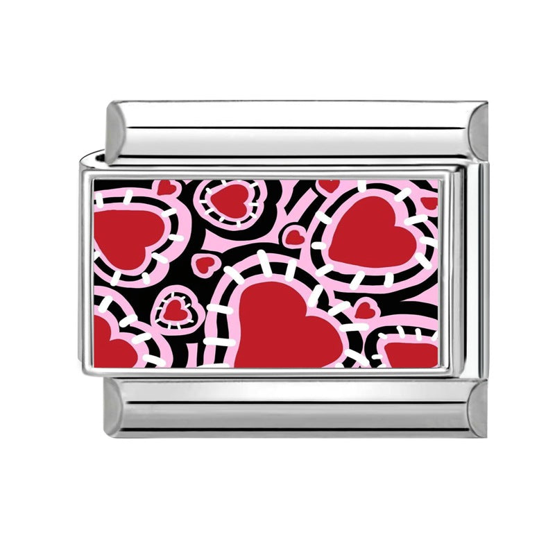 Wholesale Hearts and Love Italian Charms DIY flower fish Single Section Creative Stainless Steel Composable Bracelet