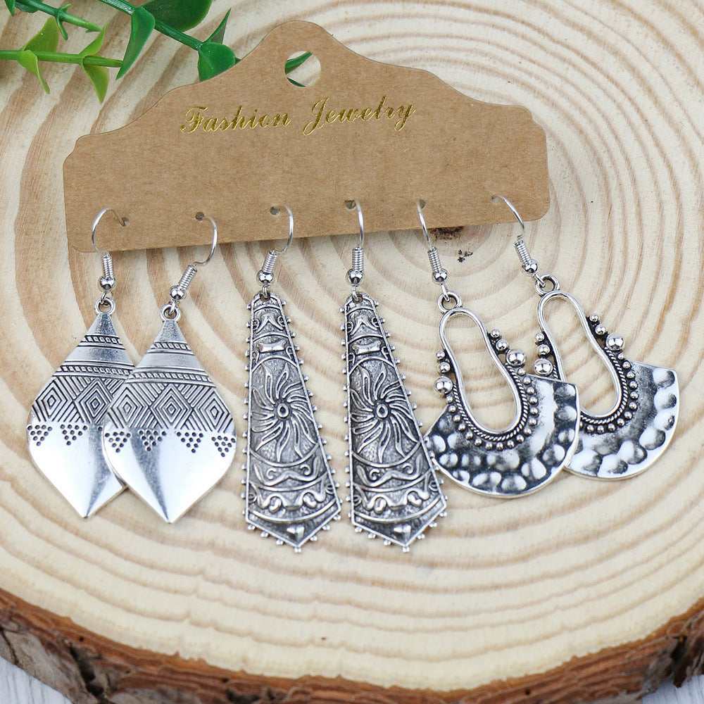 Wholesale Bohemian Big Circle Leaf Long Tassel Earrings Alloy - Stylish Jewelry Accessory