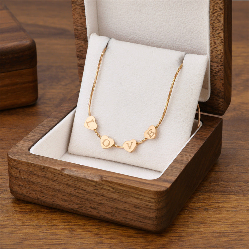 Wholesale Light Luxury Titanium Steel Necklace ACC-NE-Quanx006