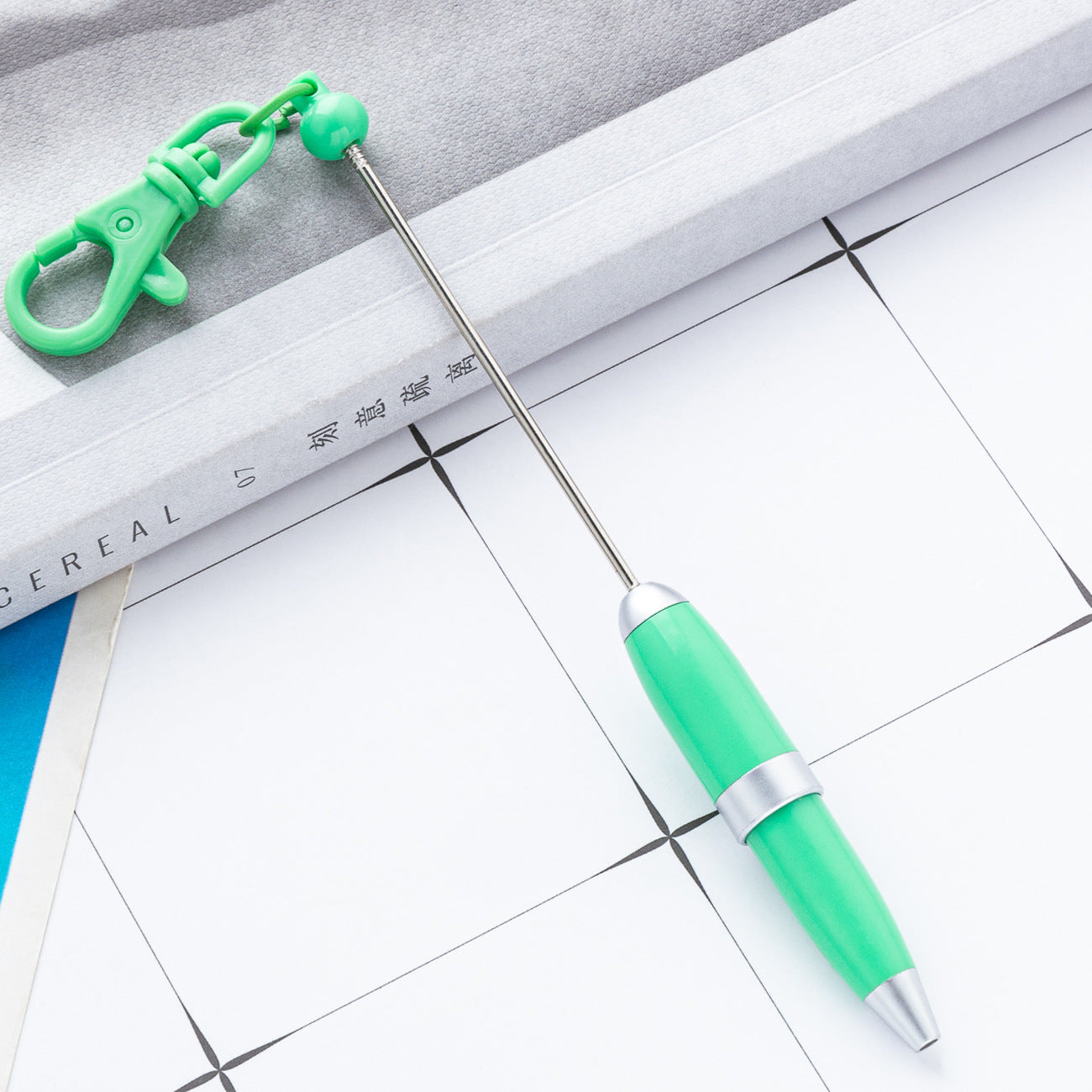 Wholesale Beaded Pen Printable Logo Short Portable  Pen