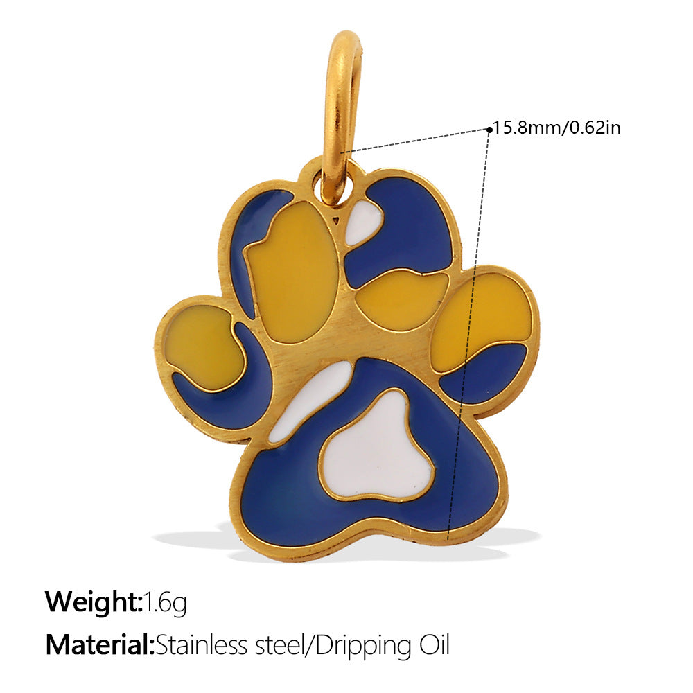 Wholesale Cute Cartoon Dog Paw Print Pendant Charms