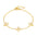 Wholesale  titanium steel lucky grass light luxury high-end white mother shell  bracelet