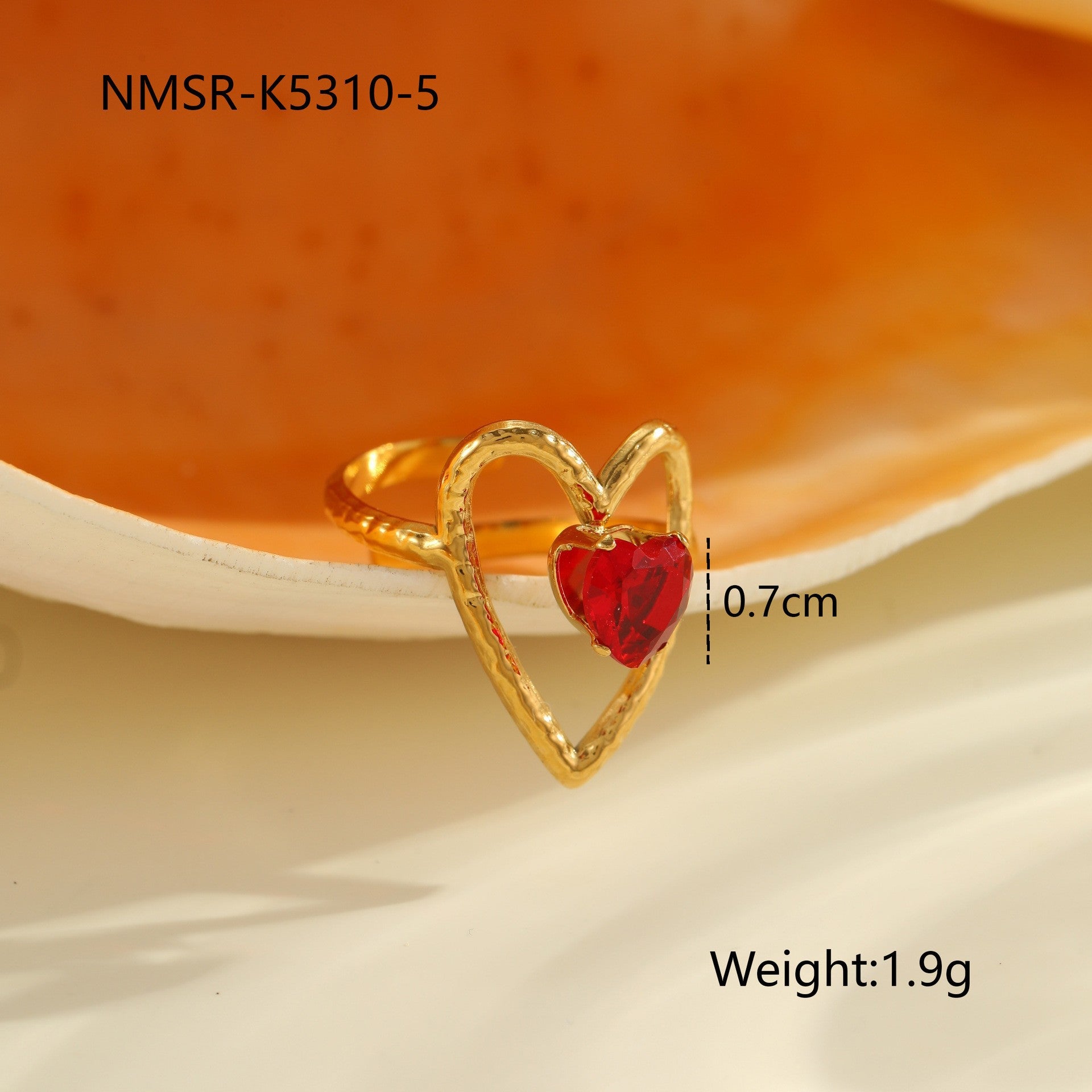 Wholesale Stainless steel heart-shaped zircon earrings and necklace