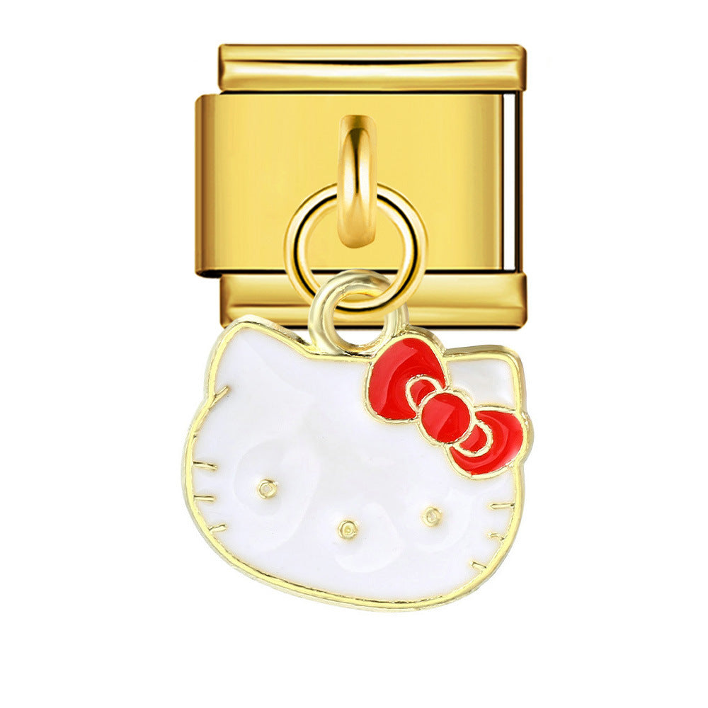 Wholesale  Italian Charm Bracelet 9mm DIY hook style Creative Stainless Steel Composable Bracelet