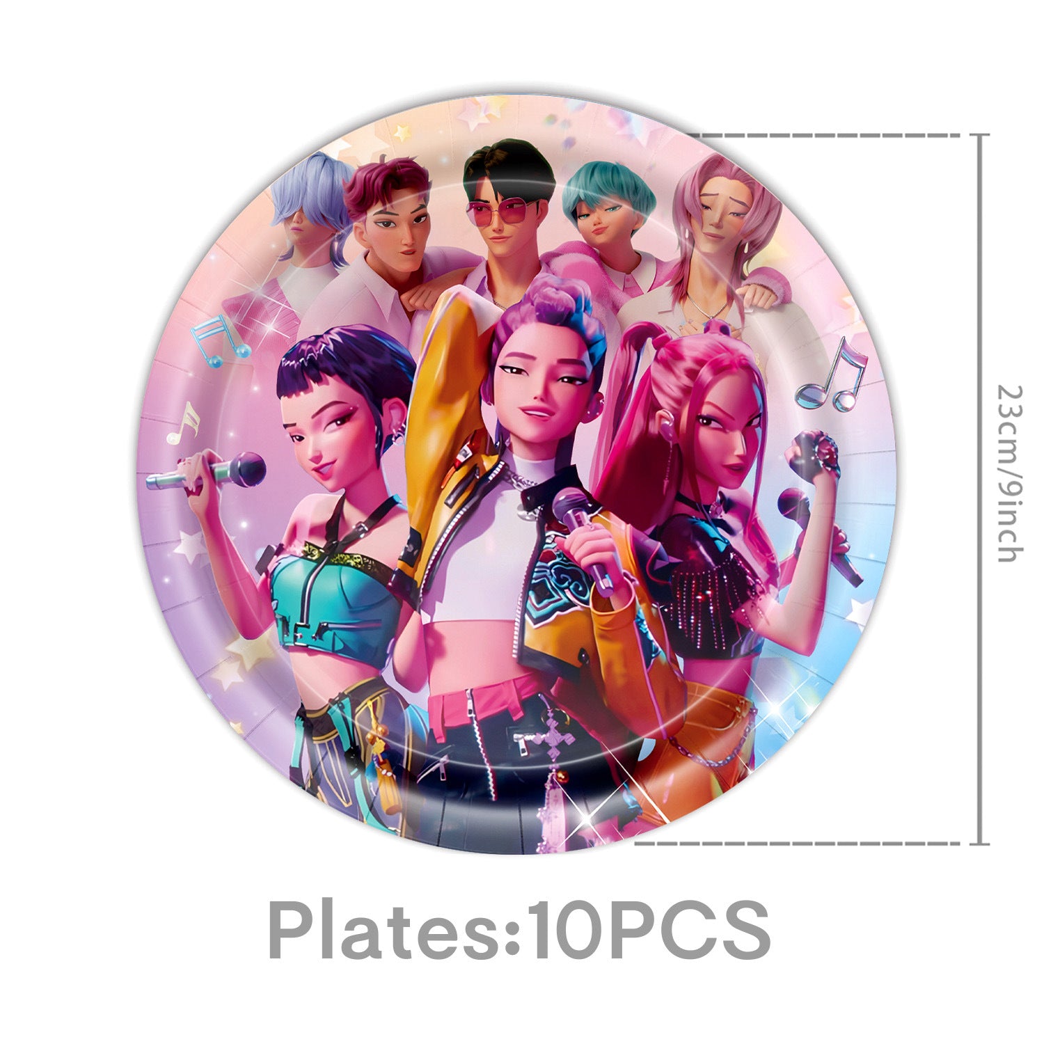 Wholesale KPOP  birthday party decoration tableware supplies atmosphere layout five-piece set kpop