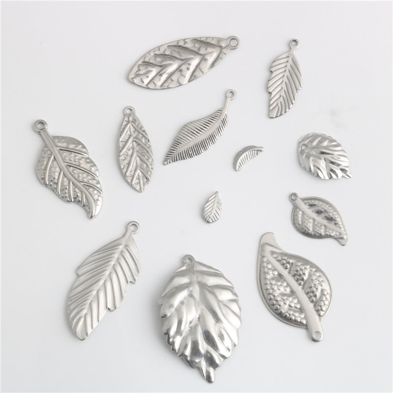 Wholesale Stainless steel leaves pendant
