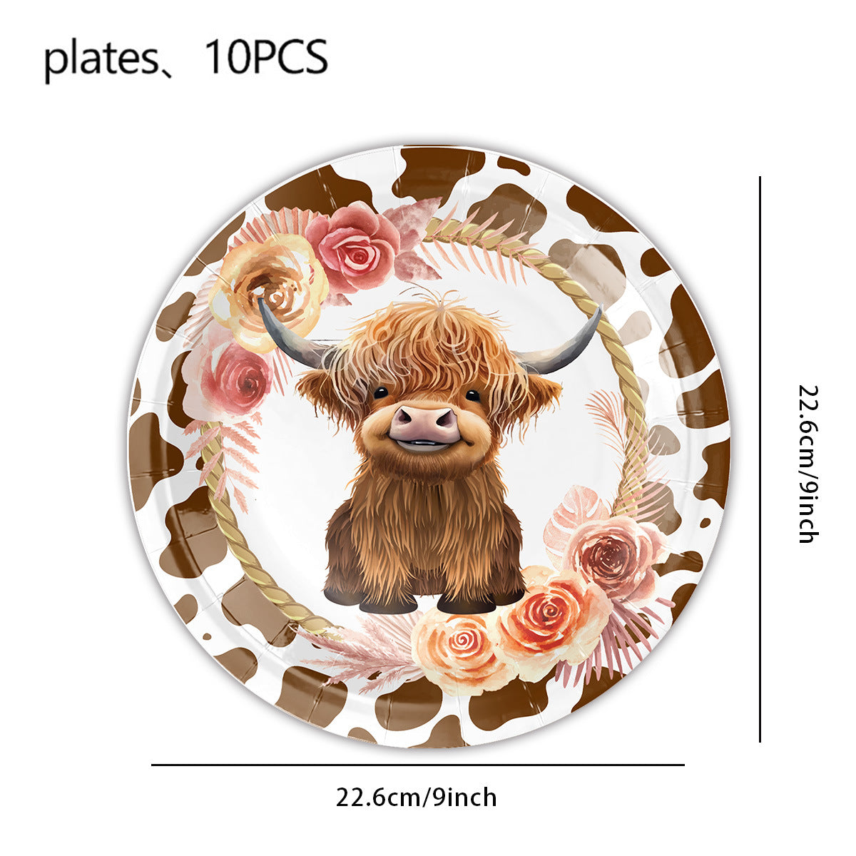 Wholesale Highland Cattle Themed Birthday Disposable Party Decorations