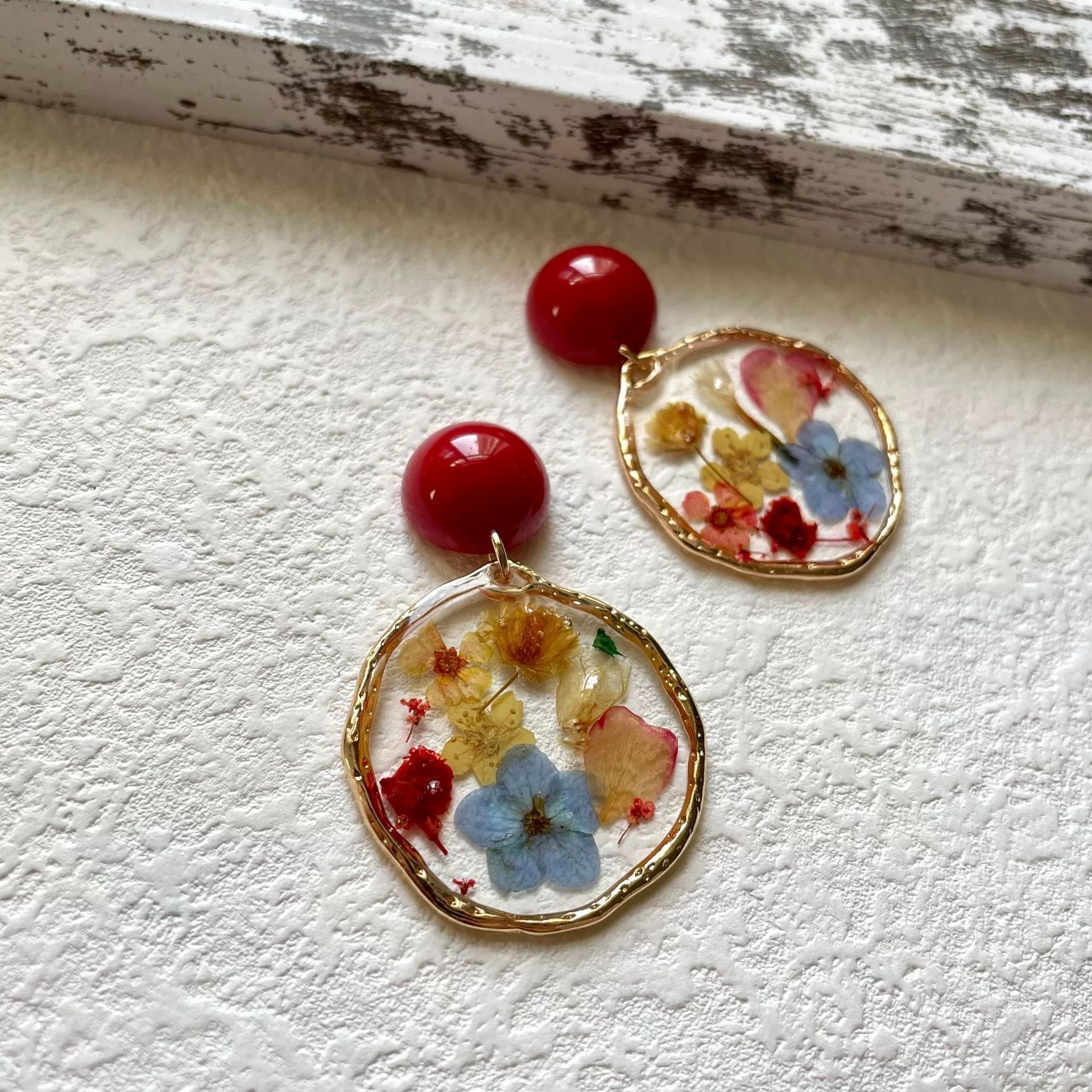 Wholesale  Retro Dried Flower Earrings