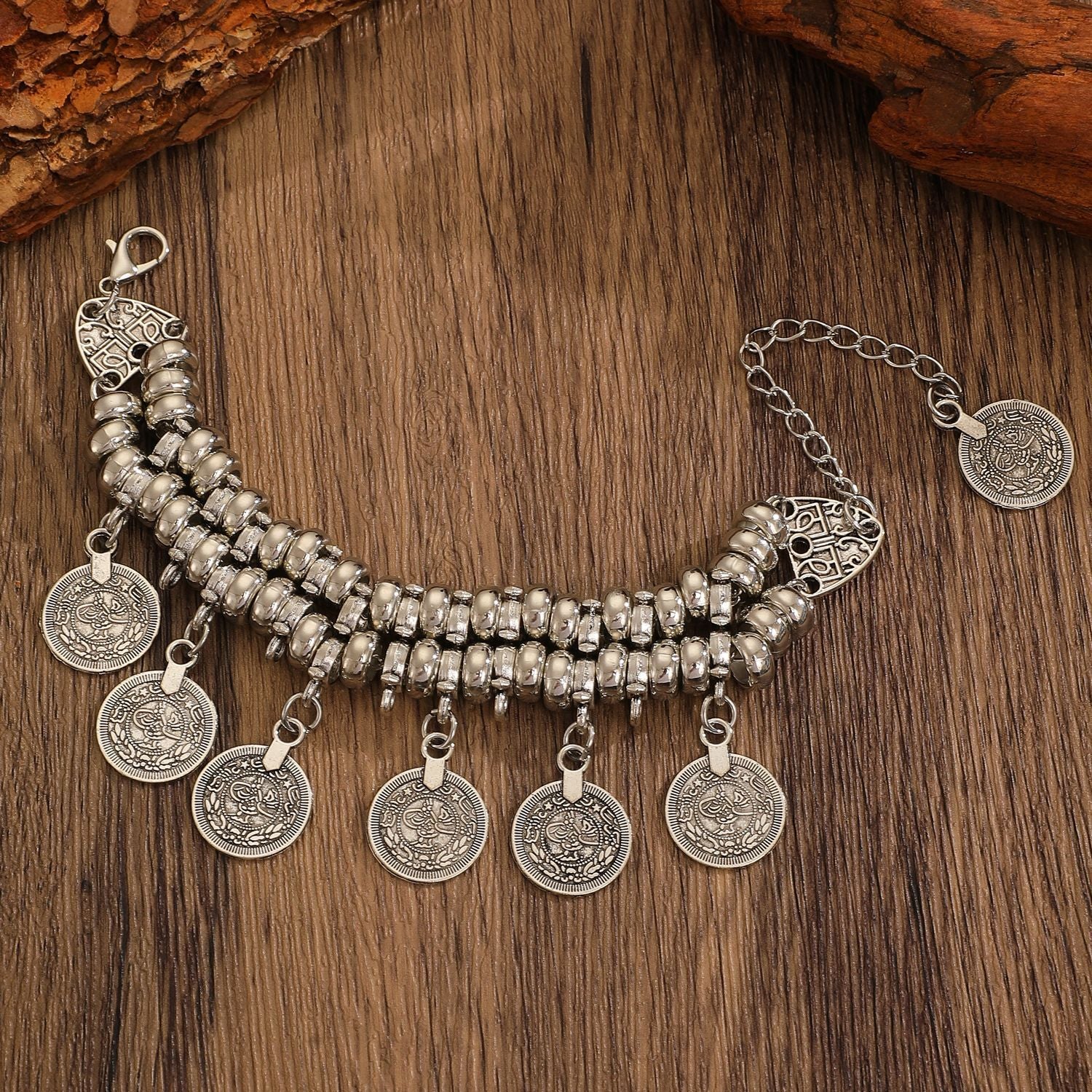 Wholesale Bohemian Vintage Retro Face Relief Large Hoop Earrings For Women Alloy Electroplated Ethnic Style Jewelry Accessory Ancient Silver Finish
