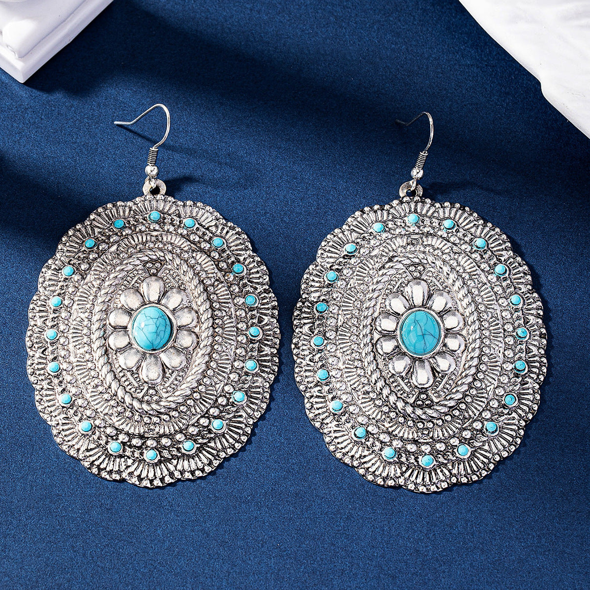 Wholesale Retro Western Style Turquoise Earrings