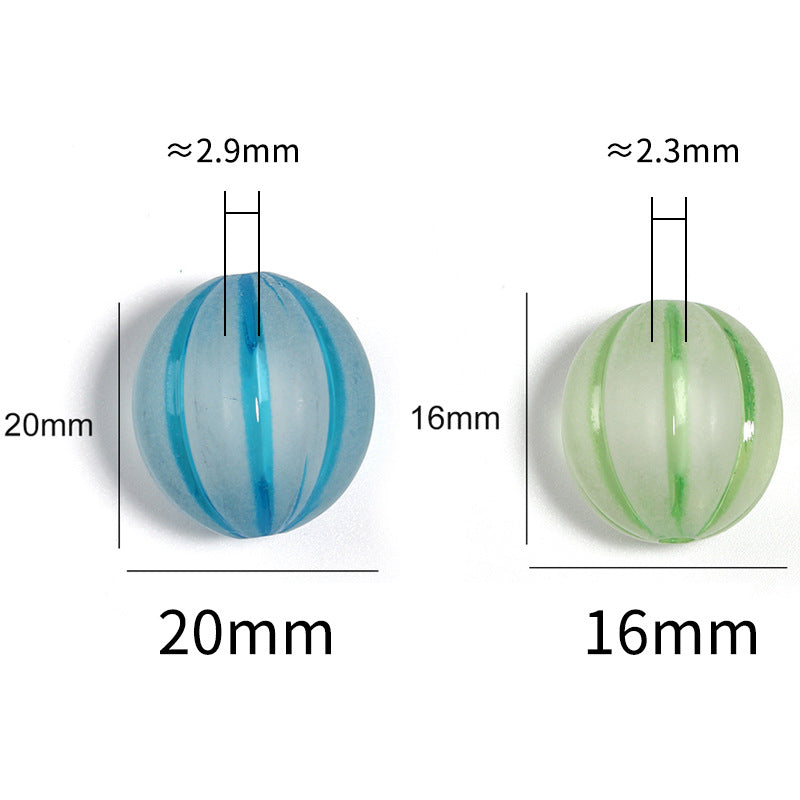 Wholesale 100pcs 16mm Colorful Frosted Pumpkin Beaded Acrylic Beads ACC-BDS-BLG033